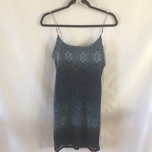 Navy Blue and light Blue knit Dress